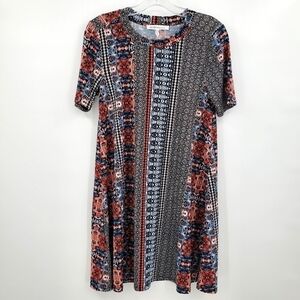 BCBGeneration Printed Mixed Media Swing Dress